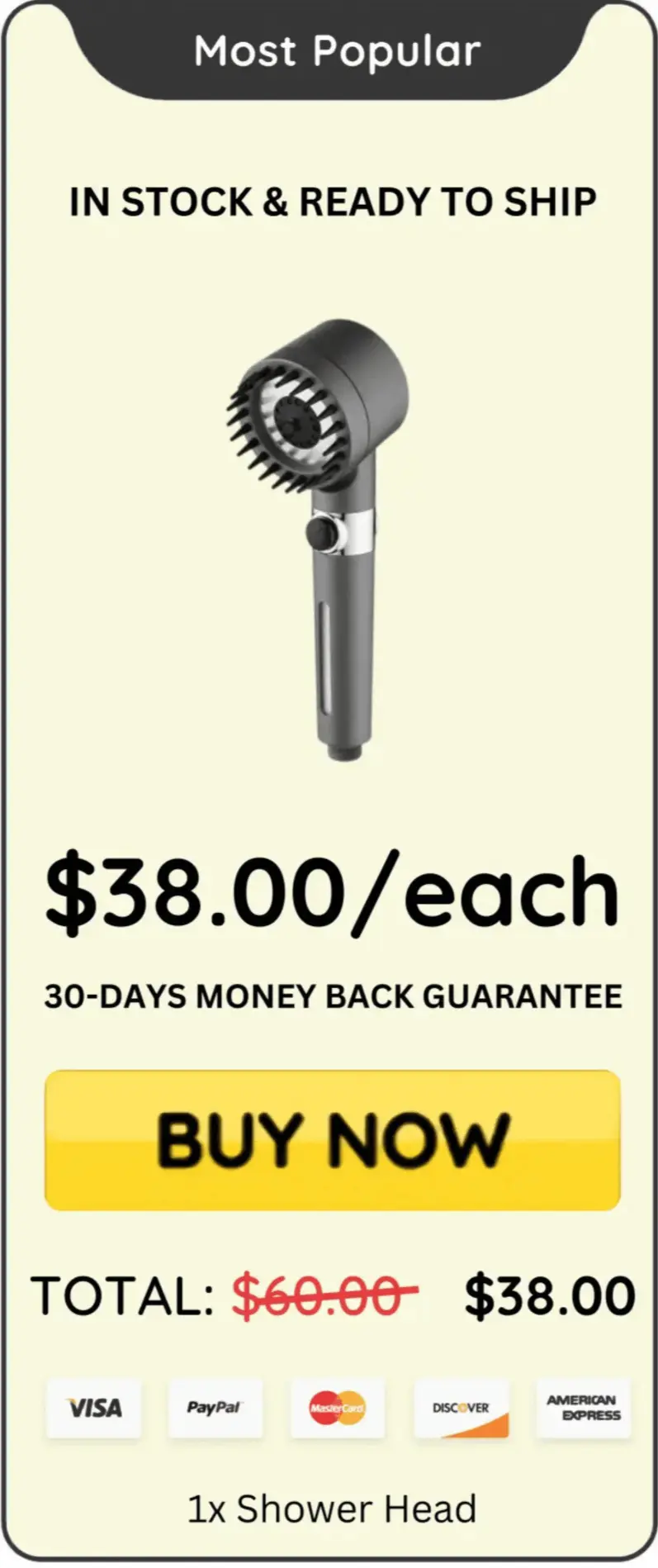 Ion Drops Shower Head offer price
